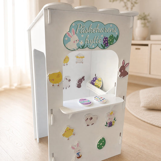 Playhouse with easter theme decorations