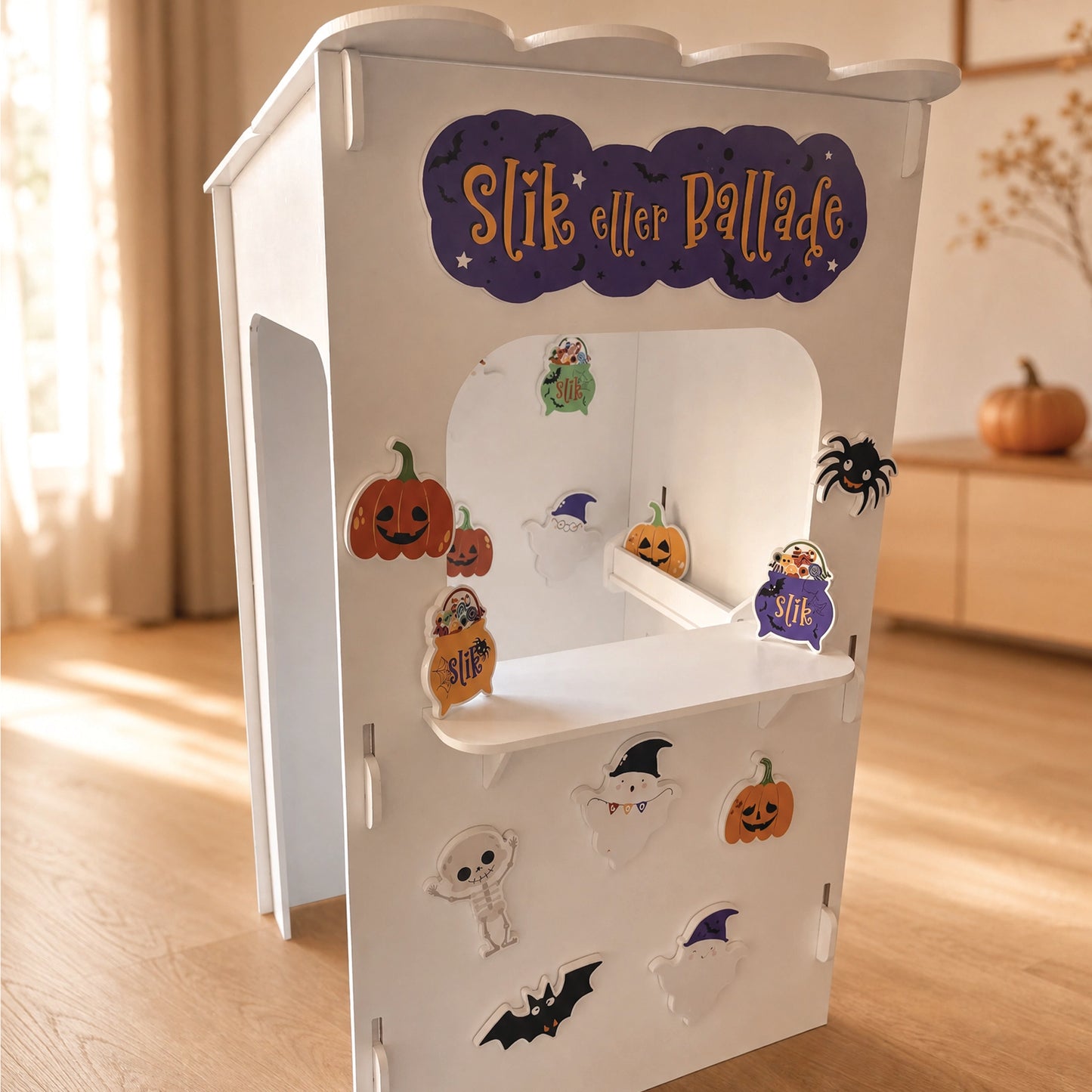 Playhouse with halloween decorations